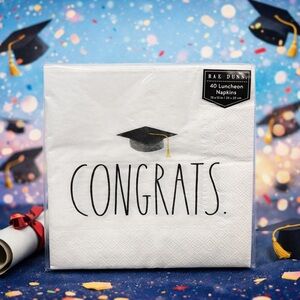 Rae Dunn Graduation “Congrats” Luncheon Napkins Qty 40 NIP / NWT
